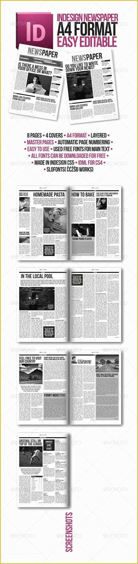 46 Indesign Newspaper Template Free | Heritagechristiancollege