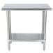 Advance Tabco Slag X X Gauge Stainless Steel Work Table