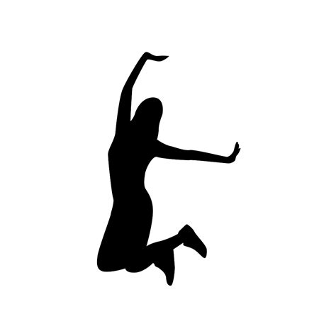 Free Woman Jumping With Happiness Svg Mediamodifier