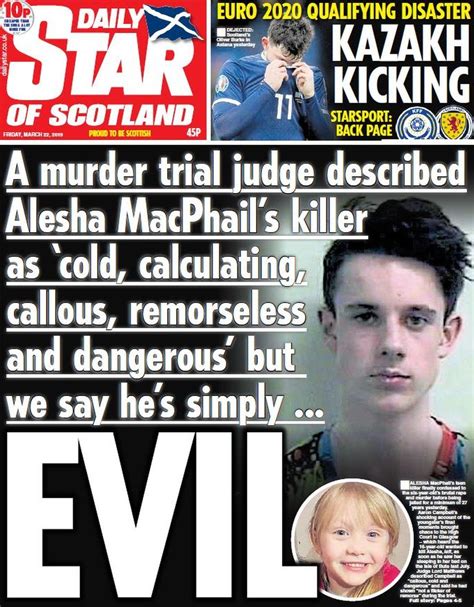 Scotland S Papers Alesha Killer Aaron Campbell Gets 27 Years Bbc News