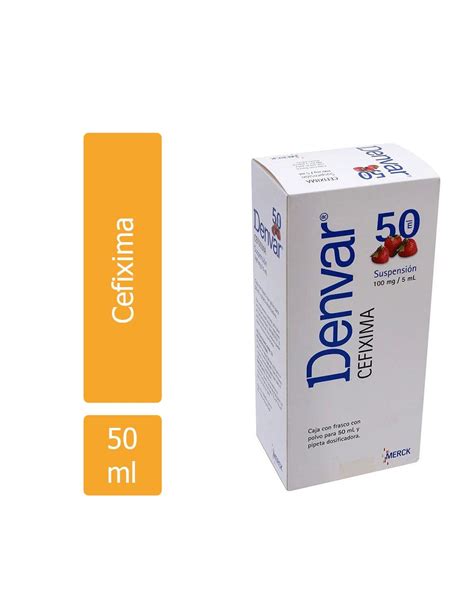 Precio Denvar suspensión 100 mg 50 ml con 50 ml Farmalisto MX