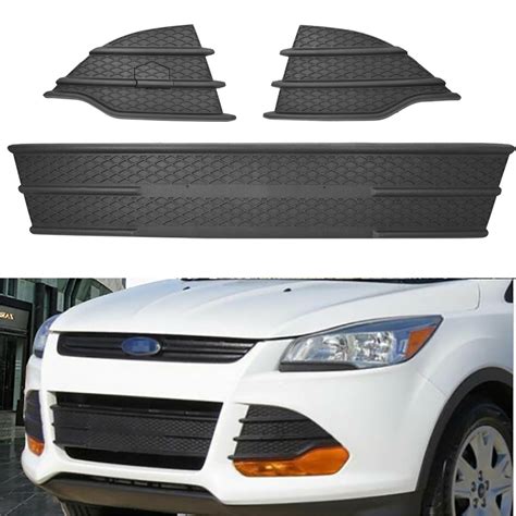 Genrics Fit For Ford Escape 2013 2016 Front Bumper Lower Grille And Fog