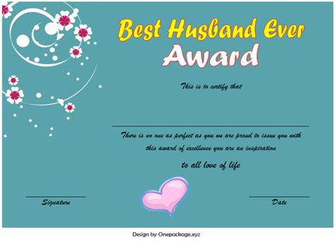 10 Worlds Best Husband Certificate Templates Free Download Inside New Best Boyfriend