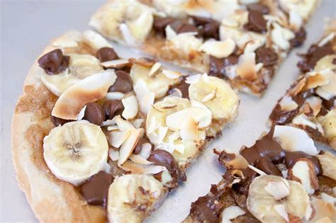 Banana Chocolate And Peanut Butter Dessert Pizza Create Mindfully