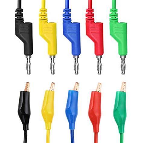 Sumnacon Multimeter Test Lead Set Stackable Banana Plug To Alligator Clips Test Cable Kit With