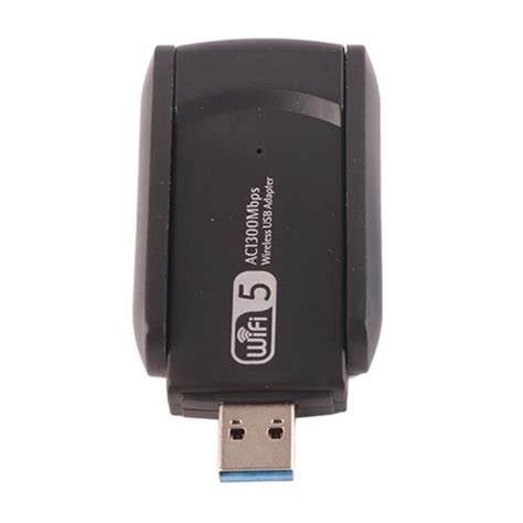 HURRISE Carte réseau fil WiFi USB 3 0 double antenne 1300Mbps avec