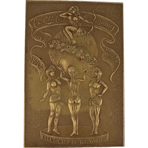 Brass Xl Coca Cola Coke Nude Woman Drink Soft Soda Po Gem