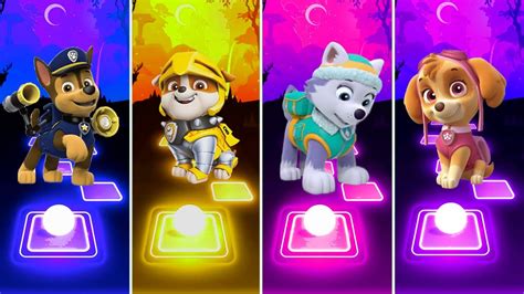 Paw Patrol Team Chase 🆚 Everest 🆚 Skye 🆚 Rubble 🎶🎶 Who Is Best