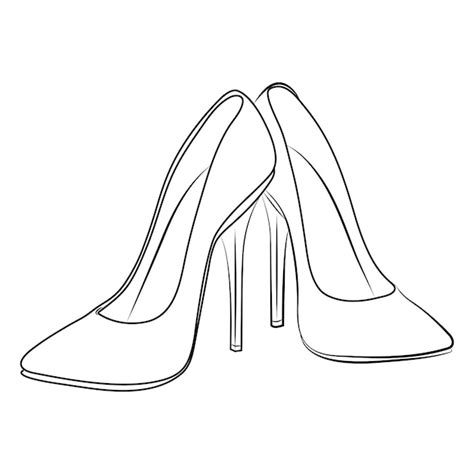 High Heel Outline Clipart