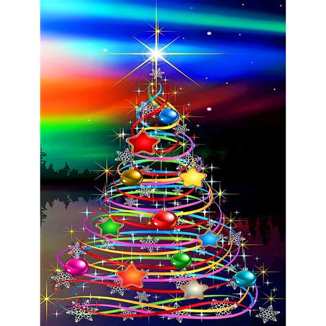 Aurora Christmas Tree 5D Diamond Painting - 5diamondpainting.com – Five ...