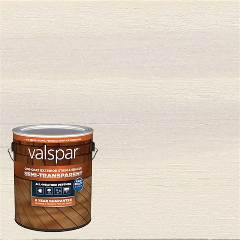 Valspar All-weather White Semi-transparent Exterior Wood Stain and ...