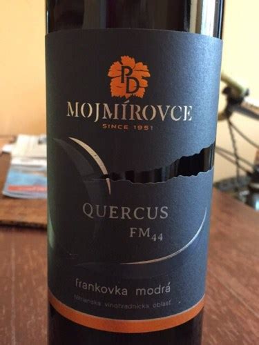 PD Mojmírovce Quercus FM44 Frankovka Modrá Vivino US