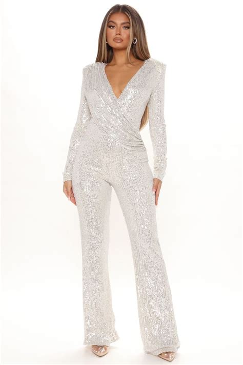 Samantha Sequin Jumpsuit Silver Sequin Jumpsuit Sequin Jumpsuit