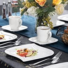 Malacasa Dinner Sets For People Piece Porcelain Plates And Bowls