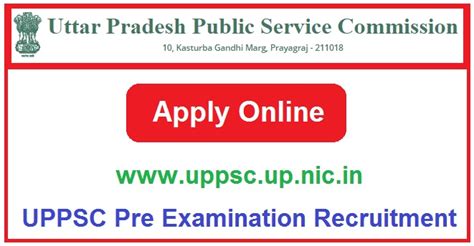 Uppsc Pre Examination Recruitment Apply Online For Post