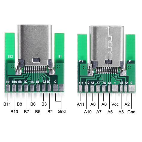 Pin Usb Type C Male Female Plug Socket Connector Smt Type