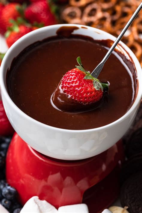 Easy Chocolate Fondue Recipe Only 5 Ingredients Olivias Cuisine