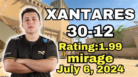 XANTARES 30 12 FACEIT Ranked Series 1 Mirage POV July 6 2024 Cs2