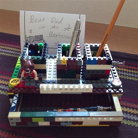 Homemade Desk Organizer Made Of Lego Complete With Functi Flickr