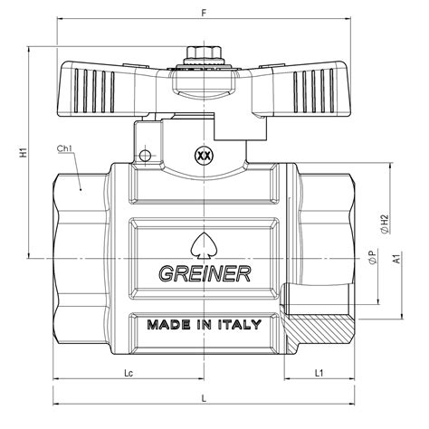 Greiner S P A Divisione Rubinetteria Valvola A Sfera Per Gas A