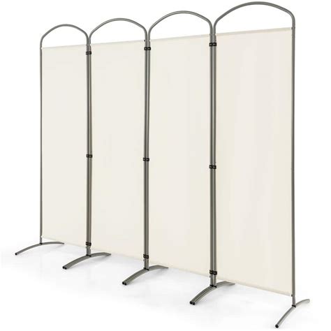 Costway Panels Folding Room Divider Ft Tall Fabric Privacy Screen