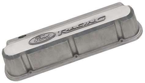 Ford Racing 302 146 Valve Covers Slant Edge Tall Alum Unfinished With Raised Ford Logo Sb Ford