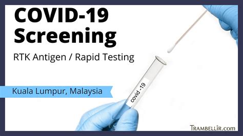 COVID 19 Screening On Site RTK Antigen RT PCR Test Trambellir