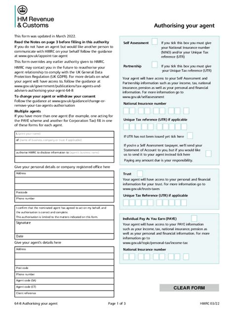 Hmrc 64 8 Printable Form Printable Forms Free Online