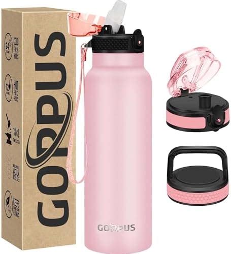 Amazon Goppus Oz Insulated Water Bottle With Straw Stainless