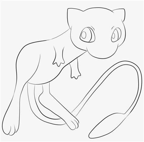 Pokemon Drawing Mew - Pokemon Lineart - 900x833 PNG Download - PNGkit