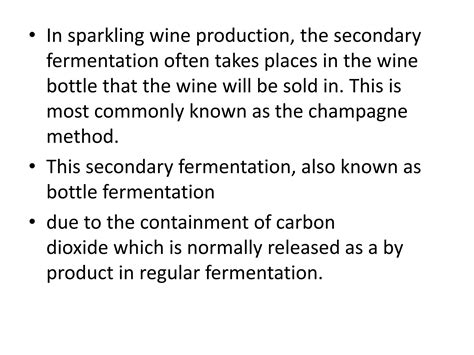 Secondary Fermentation Of Wine Ppt