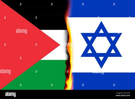 War between Hanna and Israel Palestine flag concept. Gaza, Gaza Strip: 07 Oct 2023 Stock Photo ...