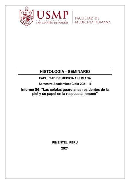 Las células guardianas residentes de la piel y su papel en la respuesta