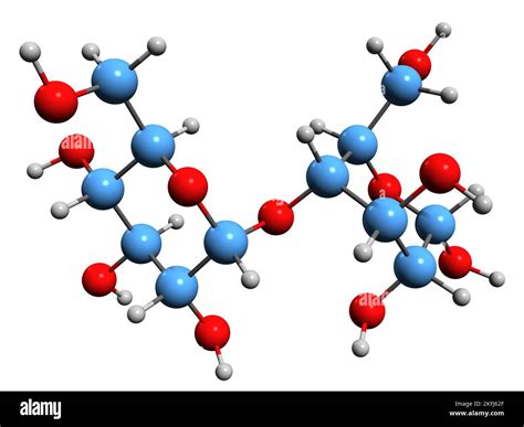 D Image De La Formule Squelettique Du Maltose Structure Chimique