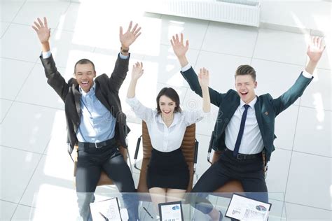 View From The Top Happy Employees In The Workplace Stock Image Image