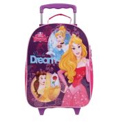 Mochila Escolar Grande Rodas Princesas Dermiwil