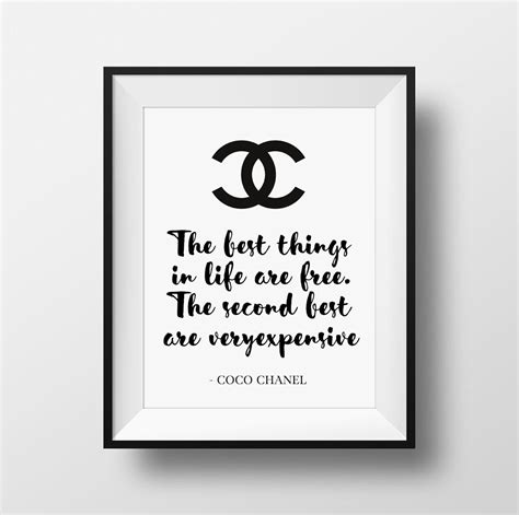 Coco Chanel Quote The Best Things In Life Are Free By Canvasgrape