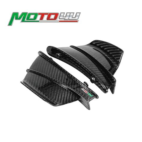 New Carbon Fiber Motorcycle Aerodynamic Wing Kit Fixed Winglet Fairing