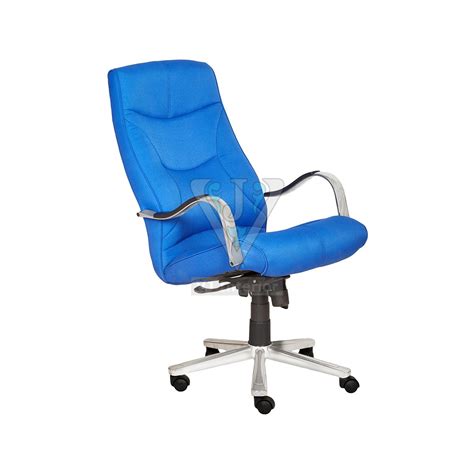 HiHigh Back Revolving Executive Chair In Blue Color VJ Interior