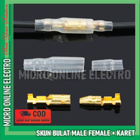 Skun Bulat Male Female Karet Pasang Skun Bulat Skun Motor