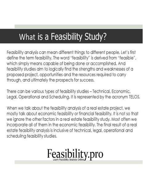 Feasibility Study Diagram