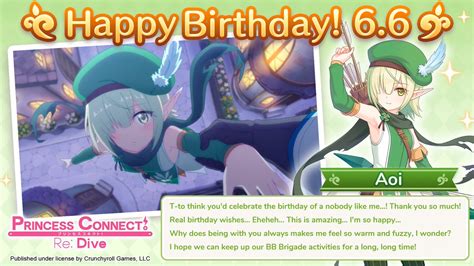 Princess Connect Re Dive On Twitter Happy Birthday Aoi Lets All