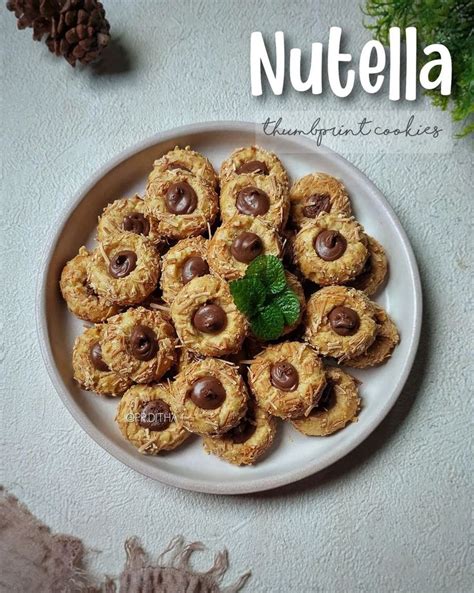 Resep Nutella Thumbprint Cookies Dari Pr Ditha Resep Kue Nutella