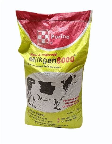 Pellets Purina Milkgen 8000 Pallet Cattle Feed Packaging Type PP Bag