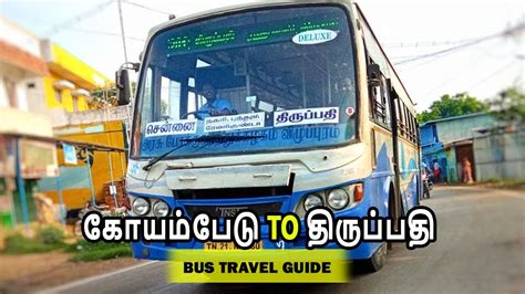 To Koyambedu Cmbt To Tirupati Bus Travel Guide