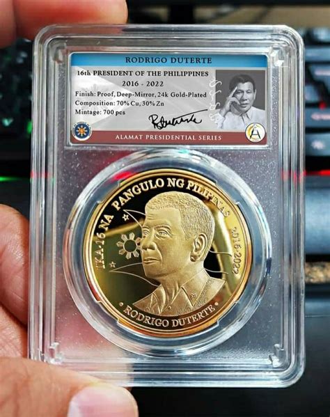 Rodrigo Roa Duterte Medal With Coa Abd Stamp Hobbies Toys