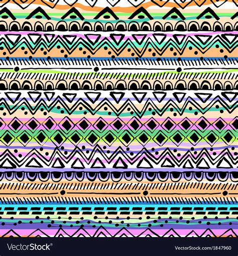 Tribal Stripe Seamless Print Royalty Free Vector Image