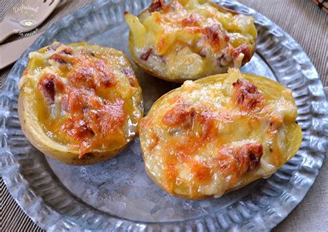 Patatas rellenas de jamón ibérico y roquefort Receta fácil