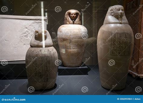 Canopic Jars Inside Of The Museum Of Egyptian Antiquities Used By The