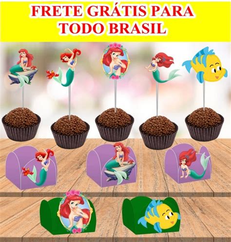 Forminha de Doce e Topper Pequena Sereia no Elo7 Adoletá Festas 11A4B96